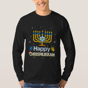Happy Chrismukkah Ugly Hanukkah Weihnachtssüßer T-Shirt