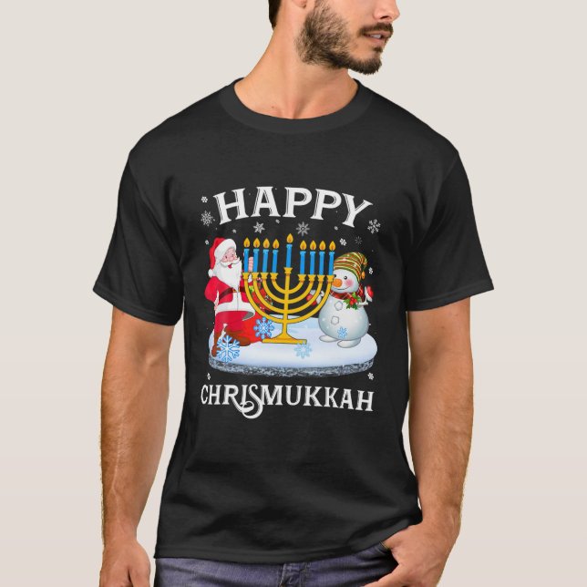 Happy Chrismukkah Xmas Funny Hanukkah Christmas Je T-Shirt (Vorderseite)