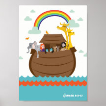 Happy Christlich Kids Poster Bible Story Noahs Arc