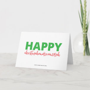 Happy Christmahanukwanzika Card Feiertagskarte
