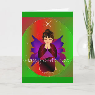Happy Christmas Angel Baby Girl Feiertagskarte