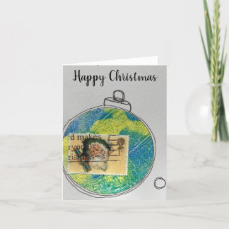 Happy Christmas Card - hand drawn ornament 2020-4 Dankeskarte