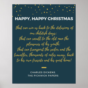 Happy Christmas - Charles Dickens zitiert Poster