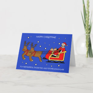 Happy Christmas Daughter and Future Son-in-Law Karte