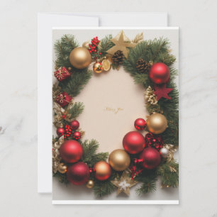 HAPPY CHRISTMAS DAY CARD EINLADUNG