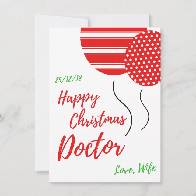 Happy Christmas Doctor Feiertagskarte (Vorderseite)