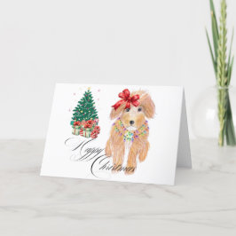 Happy Christmas Dog Sitting Feiertagskarte