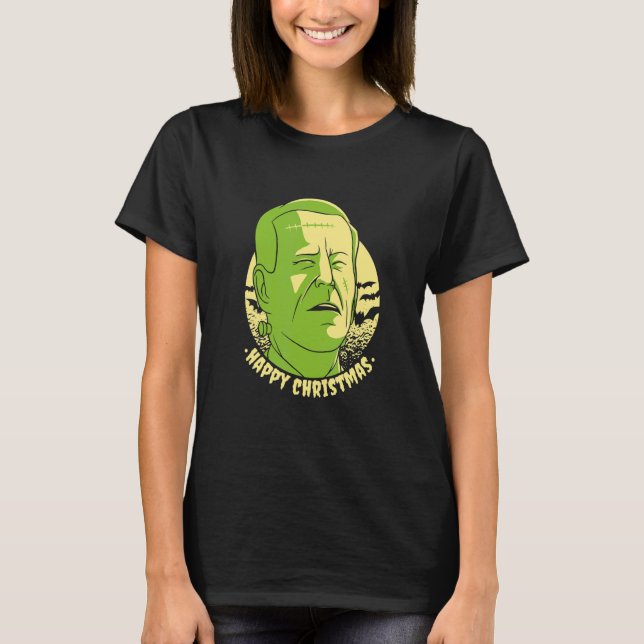 Happy Christmas Frankenstein T-Shirt (Vorderseite)