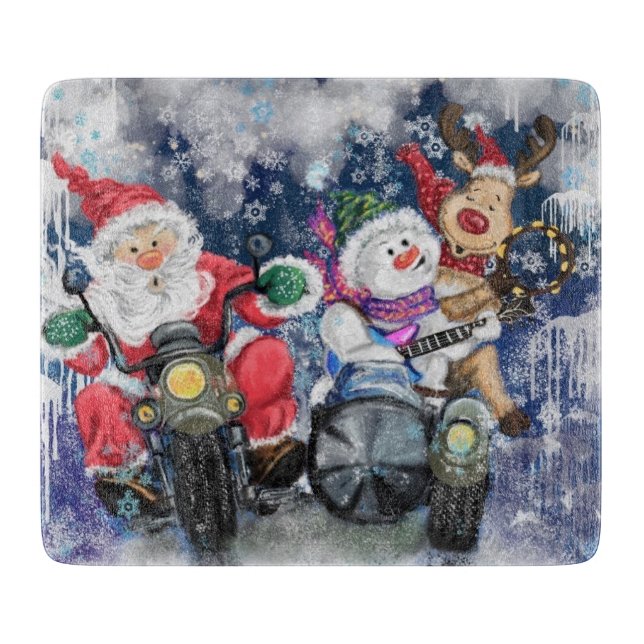 Happy Christmas Friends Cutting Board Schneidebrett (Vorderseite)