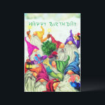 Happy Christmas Gnomes Birthday Card<br><div class="desc">Geburtstagskarten mit Happy Christmas Gnome Geburtstag Feier Funny Happy Kleine Gnome - Anpassbar - oder wählen / Fügen Sie Ihren einzigartigen Text / Schriftart / Farbe - Make Your Special Gift - Neu vergrössern und verschieben oder entfernen und hinzufügen / Bild mit Anpassungs-Tool ! - Zeichn und Design von MIGNED....</div>