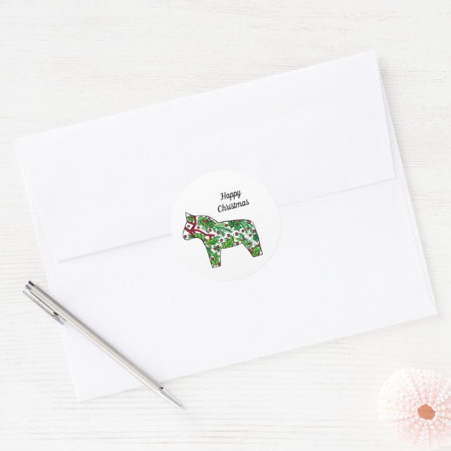 Happy Christmas Horse Sticker (Umschlag)