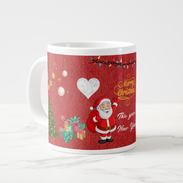 Happy Christmas & New Year Mug Jumbo-Tasse (Vorderseite Links)