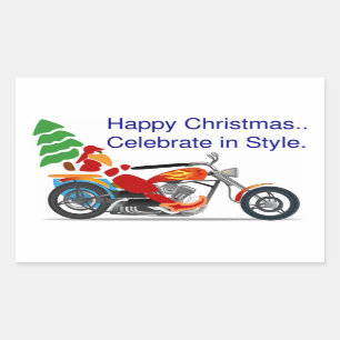 HAPPY CHRISTMAS RECHTECKIGER AUFKLEBER