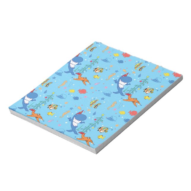 Happy Christmas Shark Notizblock (Rotiert)