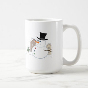 Happy Christmas Snowman Illustration Kaffeetasse