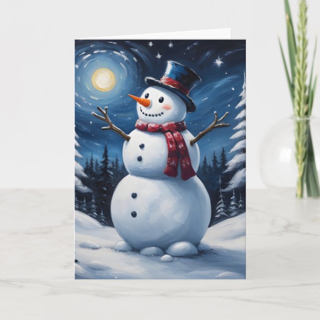 Happy christmas snowman karte (Vorderseite)