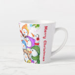 Happy Christmas Snowman Latte Tasse<br><div class="desc">Latte Tasse mit Happy Snowmans Frohe Weihnachtsfeier Party Funny Zeichnend Cartoon Snowman Celebration - Wählen / Fügen Sie Ihren einzigartigen Text / Schriftart / Farbe - Machen Sie Ihre besondere Tasse Geschenk - Größe und verschieben oder entfernen und fügen Sie Elemente / Bild mit Anpassungs-Tool! - Zeichn und Design von...</div>