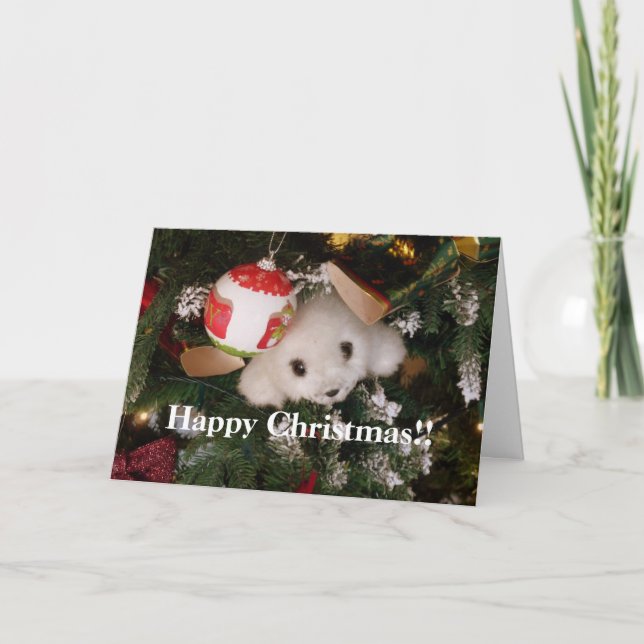 Happy Christmas Soft Toy Siegel Karte (Vorderseite)