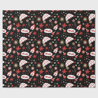 Happy Christmas X-mas Gift wrap Geschenkpapier