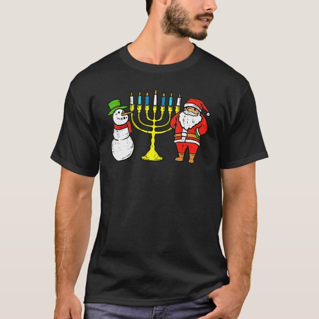 Happy Christmukkah Christmas Hanukkah Pajamas Chan T-Shirt (Vorderseite)