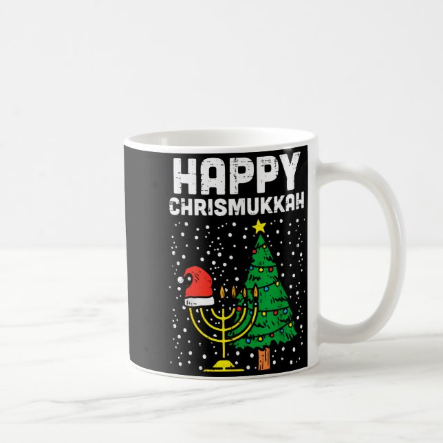 Happy Christmukkah Jewish Christmas Hanukkah Chanu Kaffeetasse (Rechts)