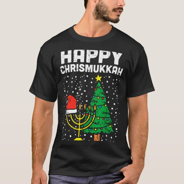 Happy Christmukkah Jewish Christmas Hanukkah Chanu T-Shirt (Vorderseite)