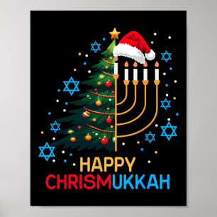 Happy Christmukkah Merry Christmas Hanukkah jüdisc Poster