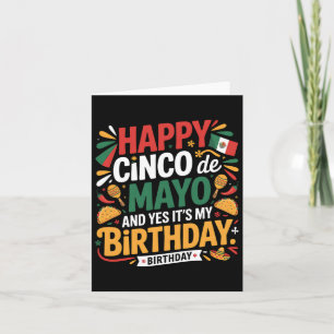 Happy Cinco De Mayo Birthday Tacos Kinder Männer F Karte