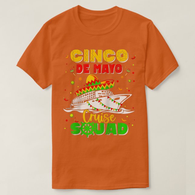 Happy Cinco De Mayo Cruise Squad 2023 Mexikanische T-Shirt (Design vorne)