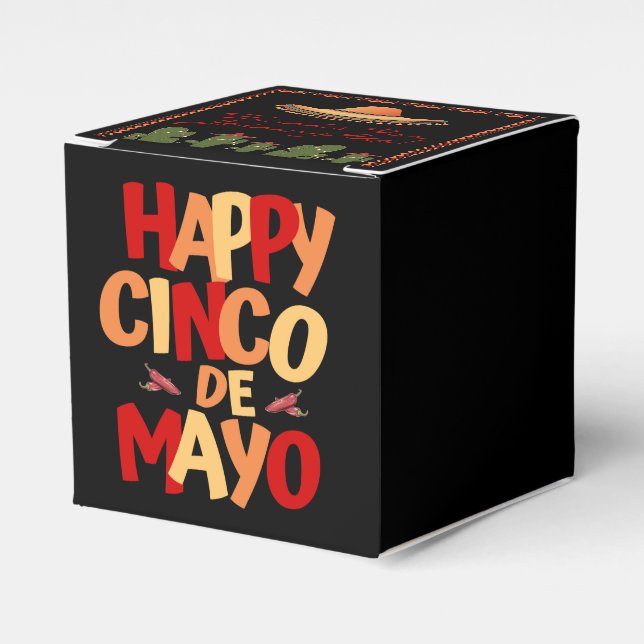 Happy Cinco De Mayo Favor Box Geschenkschachtel (Vorderseite)