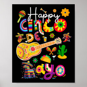 Happy Cinco De Mayo Fiesta Mexikanisches Party 5 D Poster