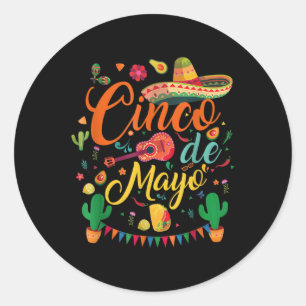 Happy Cinco De Mayo Fiesta Mexikanisches Party 5 D Runder Aufkleber