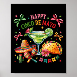 Happy Cinco De Mayo Fiesta Mexikanisches Party Män Poster