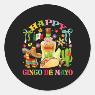 Happy Cinco De Mayo Fiesta Mexikanisches Party Runder Aufkleber