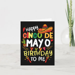 Happy Cinco de Mayo Geburtstag für mich Mexikanisc Karte