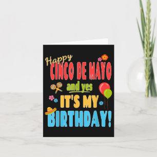 Happy Cinco De Mayo Geburtstag Shirt - 5. Mai Gebu Karte