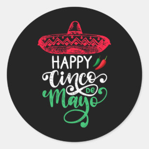 Happy Cinco de Mayo Geburtstag zu mir 5 de Mayo Vi Runder Aufkleber