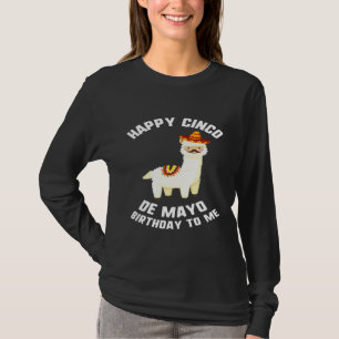 Happy Cinco de Mayo Geburtstag zu mir Llama Sombre T-Shirt