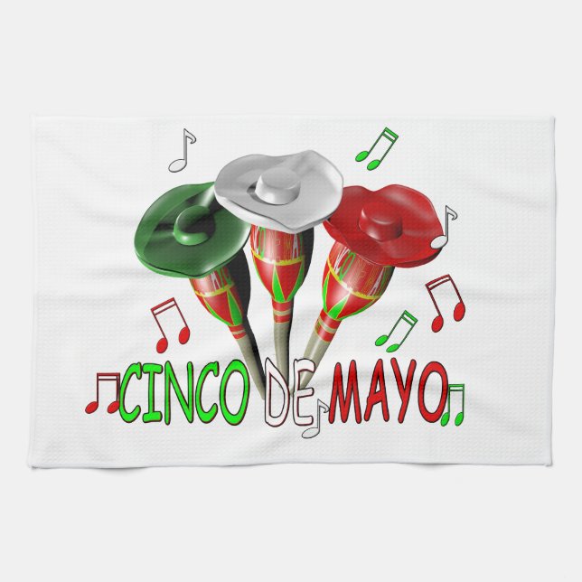 Happy Cinco de Mayo Geschirrtuch (Horizontal)