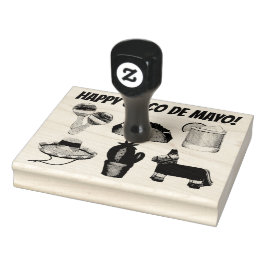 Happy Cinco de Mayo Mexican Fiesta Celebration Gummistempel