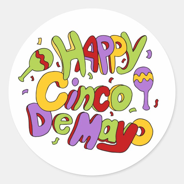 Happy Cinco De Mayo Sticker (Vorderseite)