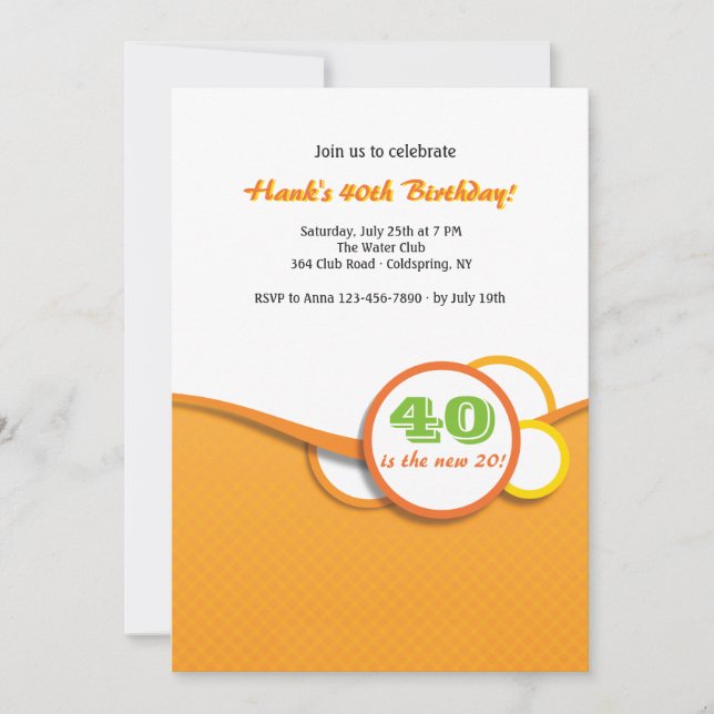 Happy Circles Einladung (Vorderseite)