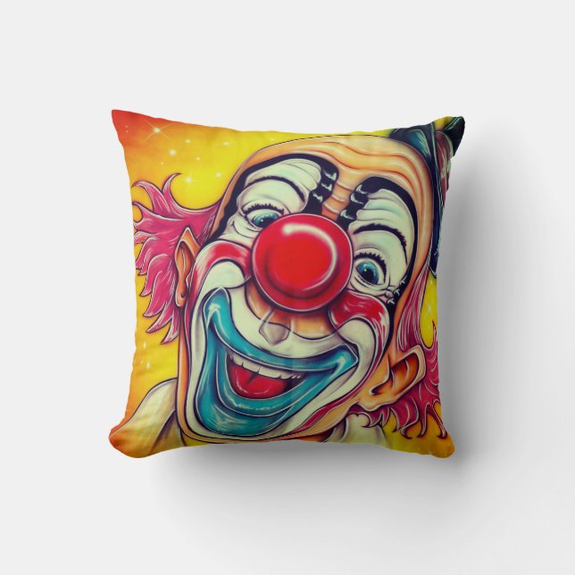 Happy Circus Clown Kissen (Vorderseite)