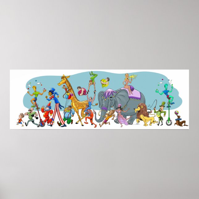 Happy Circus kommt in die Stadt Poster (Vorne)