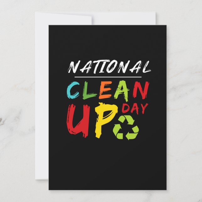 Happy Clean Up Day Cleaning Environmental Save The Date (Vorderseite)