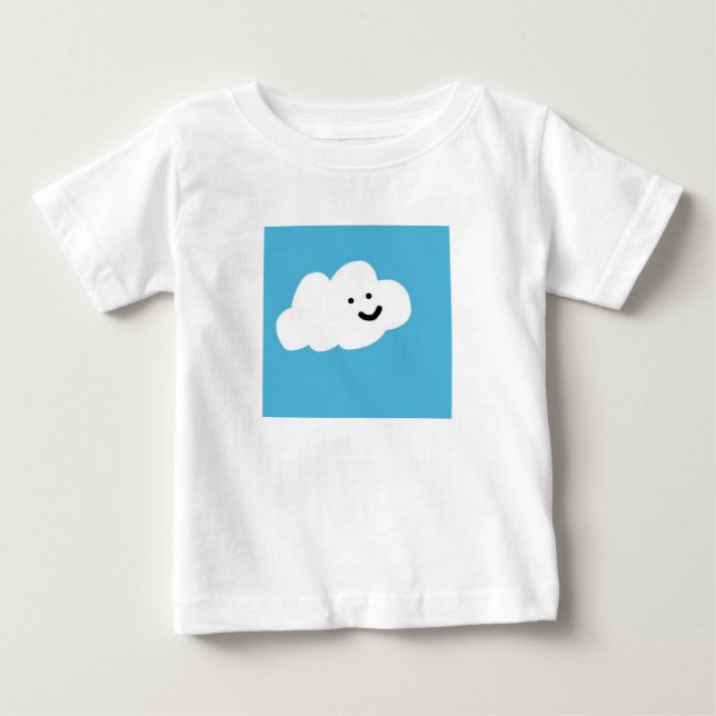 "Happy Cloud" Baby T-shirt (Vorderseite)