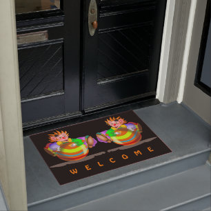 Happy Clown Doormat Willkommen Fußmatte