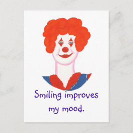 Happy Clown Face, Lächeln verbessert meine Stimmun Postkarte