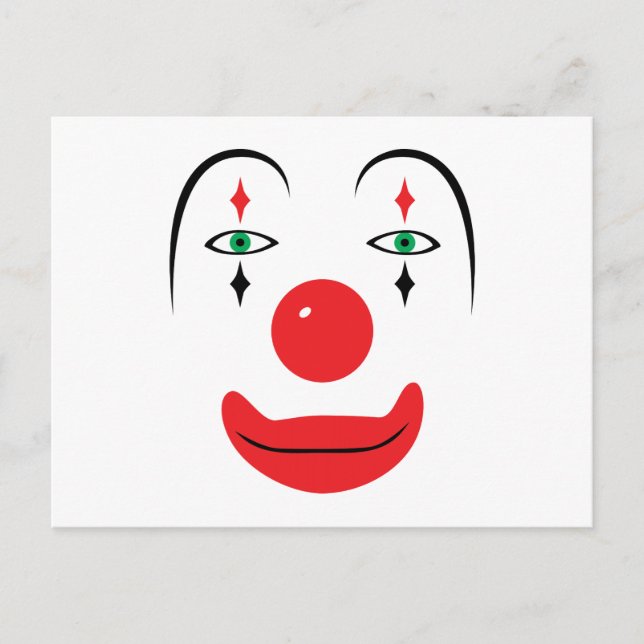 Happy Clown Face Postkarte (Vorderseite)