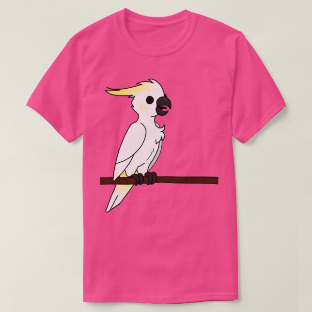 Happy Cockatoo auf der Terrasse T-Shirt (Design vorne)